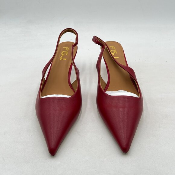 FSJ Red Slingback Heels - Picture 2 of 7